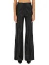 Diesel Lumys Flared Leg High Waist Trousers In Black