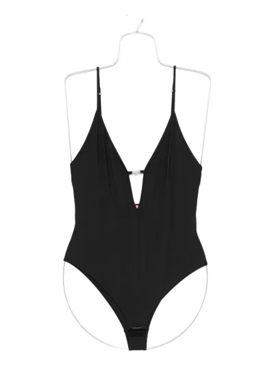 Diesel Plunge-neck Bodysuit In Black