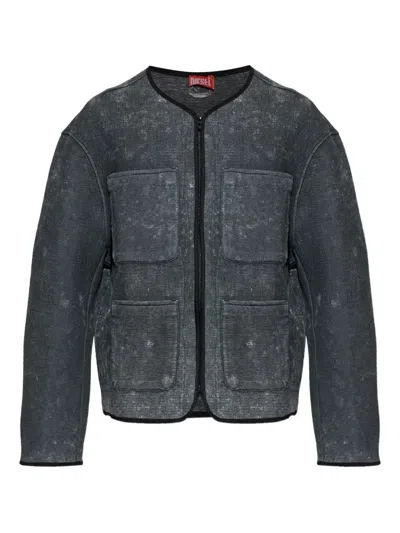 Diesel Pocket-patch Jacket In Black