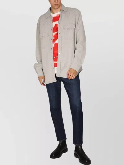 Diesel Pocketed Cuffed Long Sleeve Jacket In Neutral