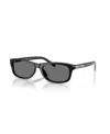 Diesel Polarized Rectangle Sunglasses Dl2018u In Solid Black