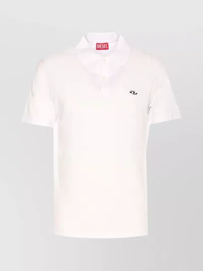 Diesel Polo Collar Short Sleeve T-shirt In Neutral