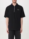 Diesel Polo Shirt With Metal Oval D Logo In Black