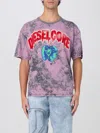 Diesel Graphic Print Raglan Shoulders T-shirt In Blue
