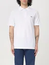 Diesel White Polo Shirt With Classic Collar And D Logo On The Front In Cotton Man In White
