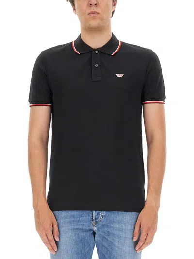 Diesel Polo With Logo In Black