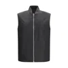 Diesel Brown Polyamide Sleeveless Jacket In Black