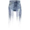 Diesel De Jizz Fsg Denim Shorts Destroyed Effect