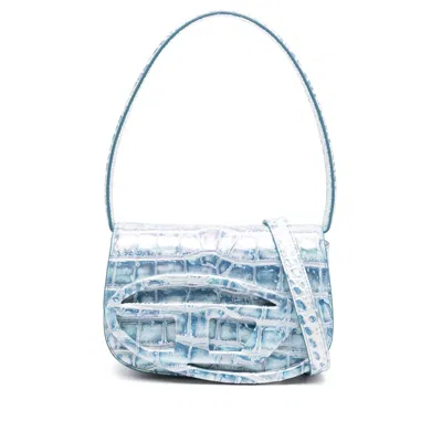 Diesel 1dr Leather Shoulder Bag Con Logo Oval D In Multicolor