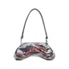 Diesel Sculptural Handbag With Glossy Finish And Print