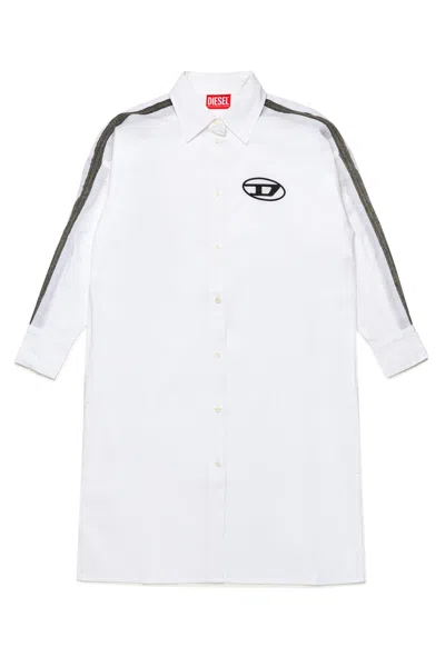DIESEL ABITO CAMICIA IN POPELINE CON INSERTI DENIM