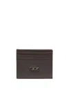 Diesel Porta Carte In Fior Di Pelle In Brown