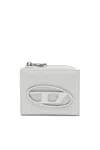 Diesel Bi-fold Card Holder In Nappa Leather In Bianco