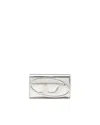 Diesel Metallic Silver Leather Shoulder Bag
