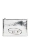 Diesel Shiny Wrist Strap Clutch Bag In Gray