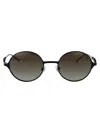 Diesel Powder Matte Black Metal Sunglasses In Black