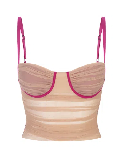 Diesel T-hailyna Ruched Camisole Top In Pink