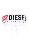 Diesel Printed Bikini Top In White