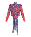 Diesel Printed Blouse In Red