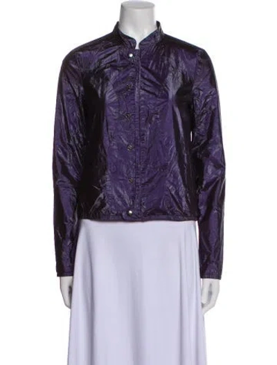 Pre-owned Diesel Printed Bomber Jacket In Purple