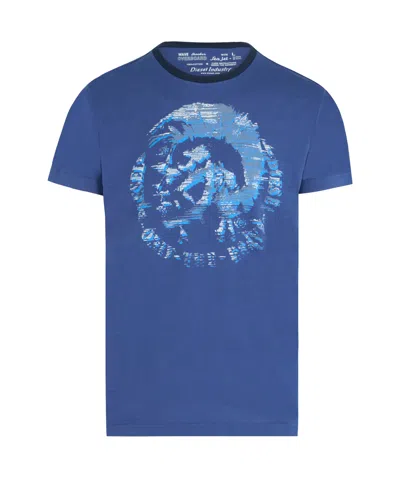Diesel Printed Brave T-shirt In Blue