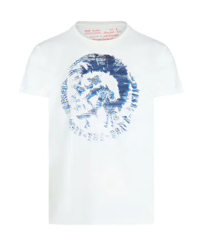 Diesel Printed Brave T-shirt In White
