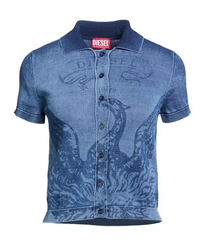 Diesel Printed Cardigans In Blue