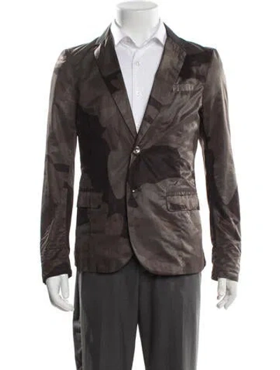 Pre-owned Diesel Printed Coat In Green