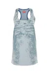 Diesel Mini Abito In Denim Stampato Donna