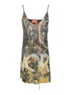 Diesel D-jena-dev Devore' Cotton Dress In Multicolour