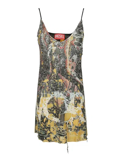 DIESEL VESTIDO MIDI - MULTICOLOR