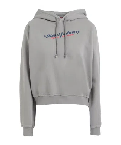 Diesel Printed Hoodie In Gray