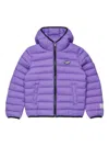 Diesel Padded Jacket With Printed Logo In Purple
