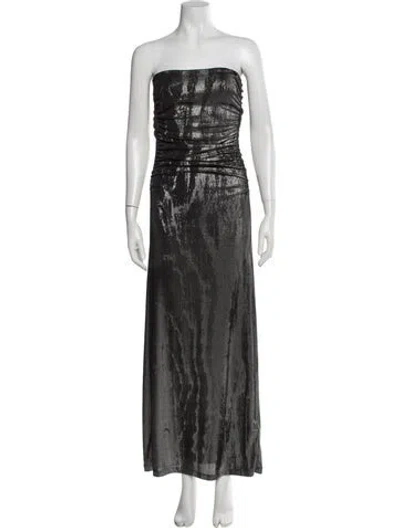 Pre-owned Diesel Printed Long Dress In Gray
