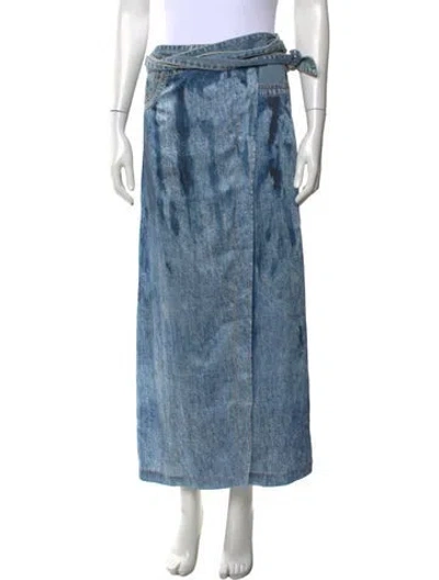 Pre-owned Diesel Printed Long Skirt In Blue