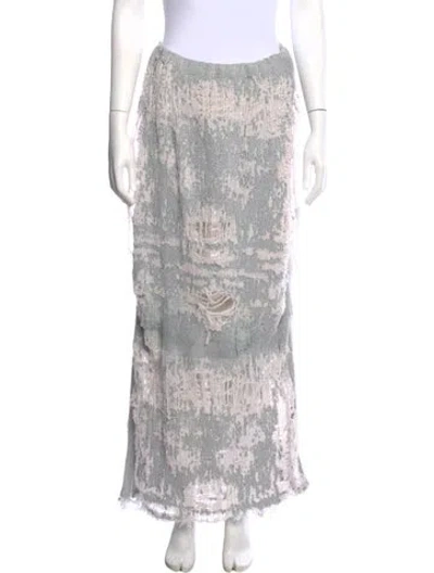 Pre-owned Diesel Printed Long Skirt In Gray