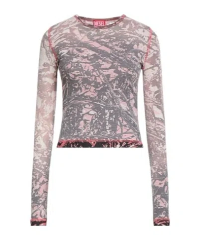 Diesel Printed Long-sleeved T-shirt In Multi