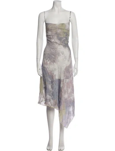 Pre-owned Diesel Printed Midi Length Dress In Blue