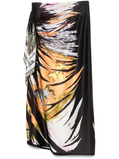 DIESEL DIESEL PRINTED MIDI SKIRT