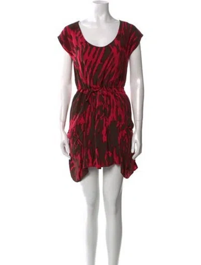Pre-owned Diesel Printed Mini Dress In Red