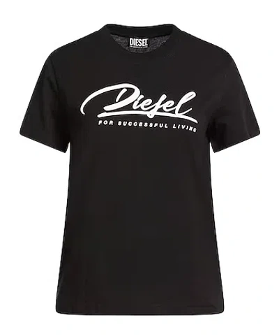 Diesel Printed Short Sleeve T-shirt In Black