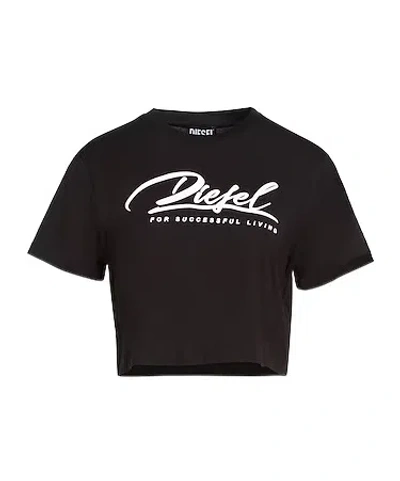 Diesel Printed Short-sleeve T-shirt In Black