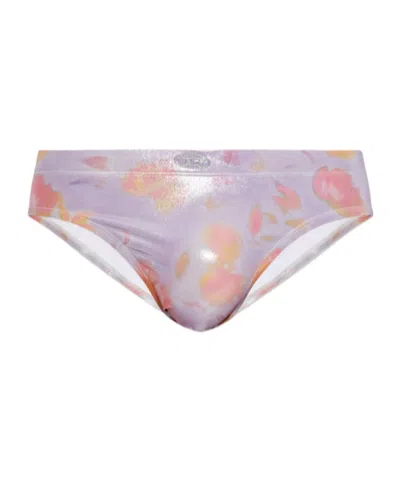 Diesel Printed Swim Shorts In Pink