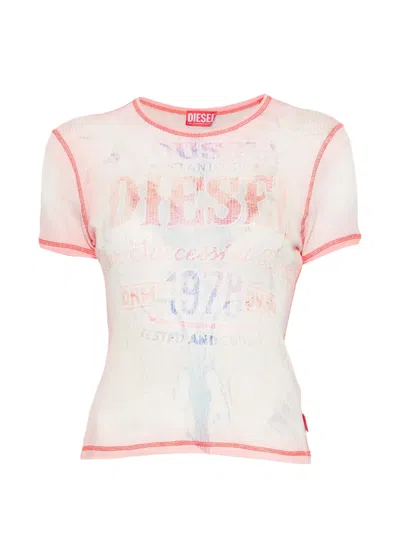 Diesel Printed T-shirt In Pink