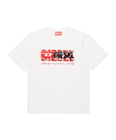 Diesel Printed T-shirts In White