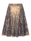 Diesel Printed Tulle Midi Skirt In Multi