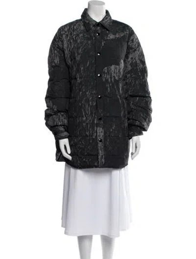 Pre-owned Diesel Printed Utility Jacket W/ Tags In Gray