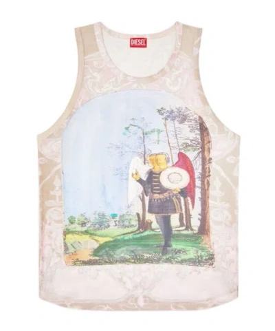 Diesel Printed Vest In Multi