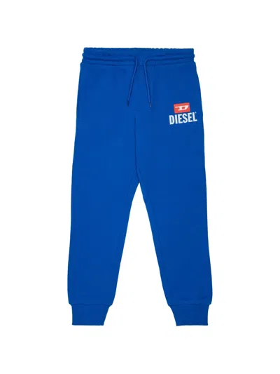 Diesel Kids' Psolive Drawstring Tracksuit Bottoms In Blue