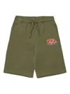 Diesel Psvale Logo-print Shorts In Green